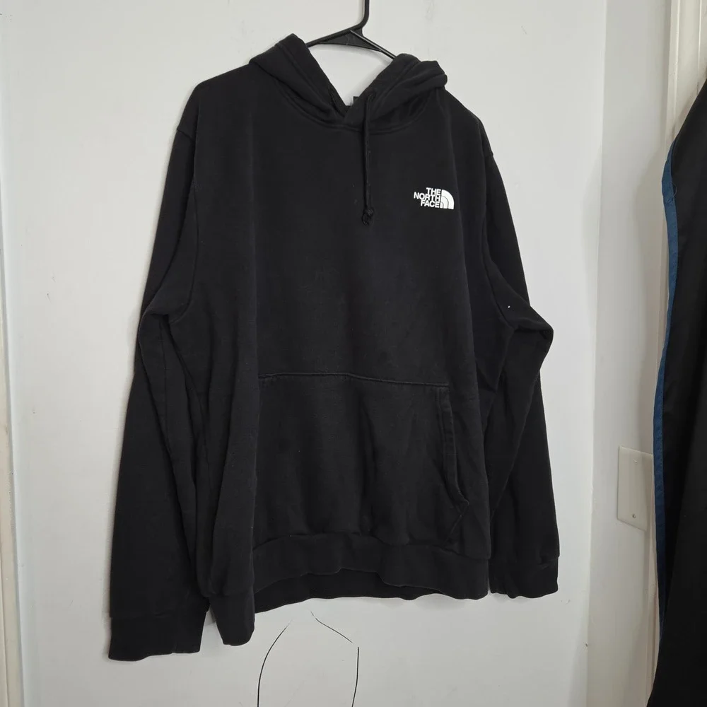 The North Face Mens Black Circular Design Graphic Hoodie XL Never Stop Exploring